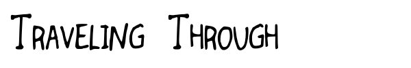 Traveling Through font preview
